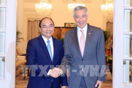 Thủ tướng Nguyễn Xuân Phúc hội đàm với Thủ tướng Singapore Lý Hiển Long