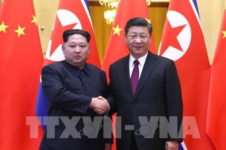 Chủ tịch Trung Quốc Tập Cận Bình hội đàm với nhà lãnh đạo Triều Tiên Kim Jong-un