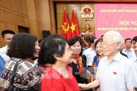 Tổng Bí thư Nguyễn Phú Trọng tiếp xúc cử tri Hà Nội
