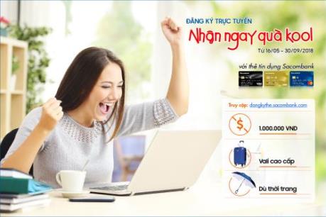 Sacombank ưu đãi đặc biệt cho khách hàng đăng ký thẻ trực tuyến 