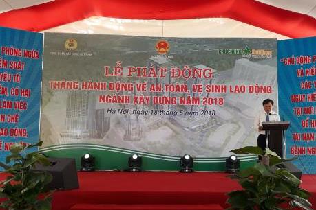 Ngành xây dựng hưởng ứng tháng an toàn, vệ sinh lao động