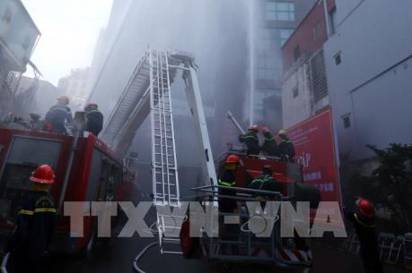 Diễn tập cứu 240 người bị mắc kẹt tại chung cư cao tầng