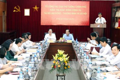 Kiểm tra công vụ tại Bộ Lao động - Thương binh và Xã hội