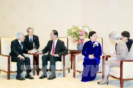 Truyền thông Nhật Bản đưa tin trang trọng về lễ đón Chủ tịch nước Trần Đại Quang