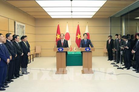 Họp báo của Chủ tịch nước Trần Đại Quang và Thủ tướng Nhật Bản Shinzo Abe