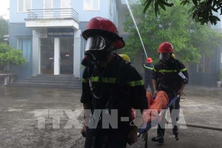 Ngành điện Hải Dương diễn tập phòng cháy, chữa cháy và cứu nạn cứu hộ