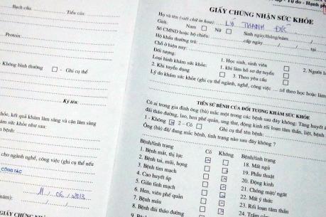 Triệt xóa ổ nhóm làm giả giấy khám sức khỏe