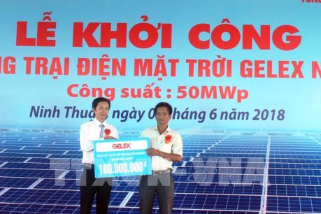 Khởi công dự án Trang trại điện mặt trời Gelex có vốn đầu tư 1.300 tỷ đồng