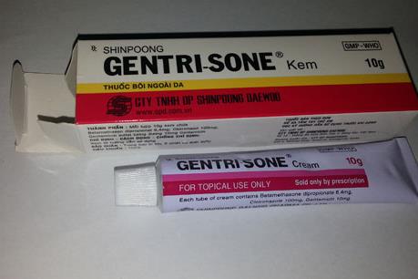 Hà Nội ngừng kinh doanh thuốc kem Shinpoong Gentri-sone nghi giả