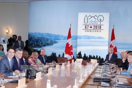 Thủ tướng Nguyễn Xuân Phúc dự Hội nghị Thượng đỉnh G7 mở rộng tại Canada