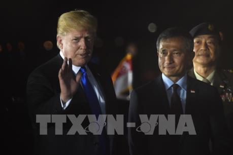 Hội nghị thượng đỉnh Mỹ - Triều Tiên: Tổng thống Mỹ D.Trump đã tới Singapore
