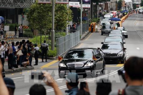 Hội nghị thượng đỉnh Mỹ-Triều Tiên: Lãnh đạo Mỹ và Triều Tiên đến khách sạn để dự hội nghị