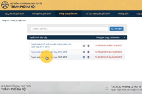 Cách đăng ký tuyển sinh trực tuyến vào lớp 6 năm học 2018-2019