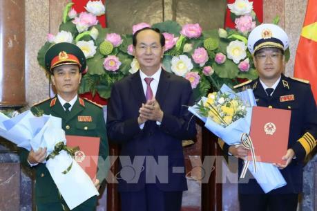 Chủ tịch nước trao quyết định thăng quân hàm cho các sĩ quan cấp cao