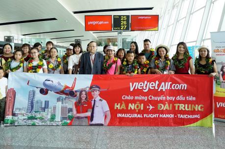 Vietjet Air chào đón chuyến bay đầu tiên Hà Nội – Đài Trung (Đài Loan-Trung Quốc)