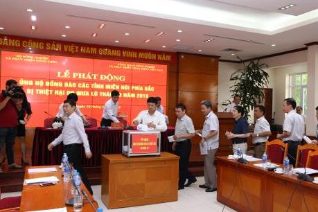 Phát động ủng hộ các tỉnh miền núi phía Bắc bị thiệt hại do mưa lũ