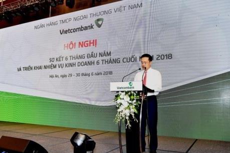 Vietcombank báo lãi trước thuế hơn 7.700 tỷ đồng nửa đầu năm 2018