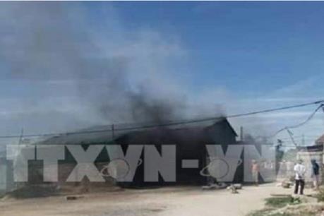 Nghệ An kịp thời dập tắt vụ cháy tại xưởng sản xuất lưới thép B40