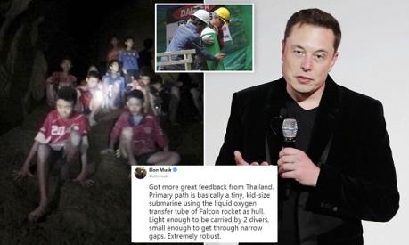 Giải cứu đội bóng thiếu niên Thái Lan: Tàu ngầm mini của tỷ phú Elon Musk đã sẵn sàng