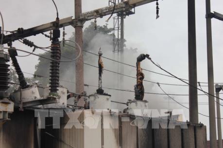 Cháy trạm biến áp 110KV Võ Cường, thành phố Bắc Ninh bị mất điện diện rộng