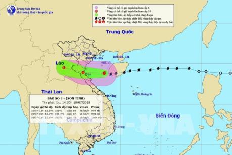 Bão số 3 đã đi vào vịnh Bắc Bộ và tiếp tục di chuyển nhanh theo hướng Tây