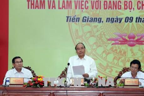 Thủ tướng Nguyễn Xuân Phúc: Kinh tế Tiền Giang cần phát triển theo 5 trụ cột