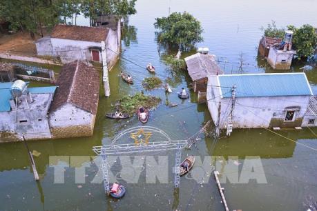 Ảnh hưởng bão số 4, có thể tái diễn ngập lụt tại Chương Mỹ