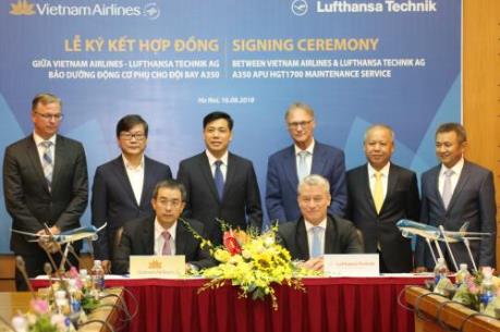 Vietnam Airlines ký hợp đồng bảo dưỡng động cơ phụ cho tàu bay Airbus A350