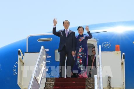 Chủ tịch nước Trần Đại Quang bắt đầu thăm cấp Nhà nước đến CH Arab Ai Cập