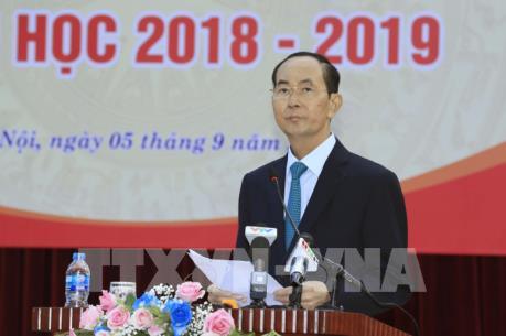 Chủ tịch nước Trần Đại Quang dự Lễ Khai giảng năm học 2018- 2019
