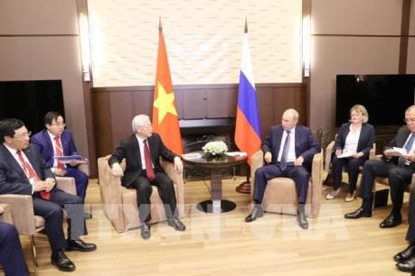 Tổng Bí thư Nguyễn Phú Trọng hội đàm với Tổng thống Liên bang Nga Vladimir Putin