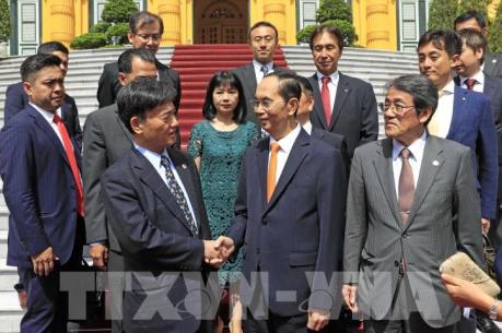 Chủ tịch nước Trần Đại Quang tiếp Cố vấn đặc biệt Tập đoàn Mainichi, Nhật Bản
