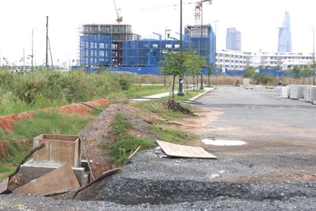 Dang dở dự án 4 tuyến đường chính Khu đô thị mới Thủ Thiêm