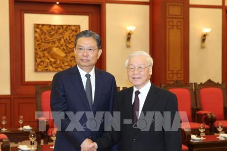 Tổng Bí thư Nguyễn Phú Trọng tiếp đồng chí Triệu Lạc Tế