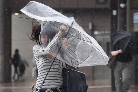 Bão mạnh kèm mưa lớn và gió giật đổ bộ vào Nhật Bản