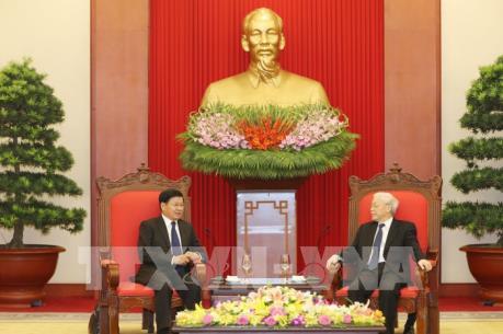 Tổng Bí thư tiếp đoàn đại biểu cấp cao Đảng, Nhà nước Lào