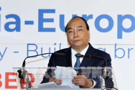 Thủ tướng Nguyễn Xuân Phúc phát biểu tại Diễn đàn Doanh nghiệp Á Âu