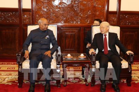 Tổng Bí thư, Chủ tịch nước Nguyễn Phú Trọng hội đàm với Tổng thống Ấn Độ Ram Nath Kovind