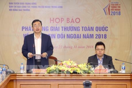 Phát động Giải thưởng toàn quốc về thông tin đối ngoại năm 2018