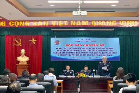 Thu ngân sách ngành hải quan tăng gần 7,3%