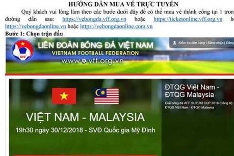 Hướng dẫn mua vé online trận chung kết AFF Cup 2018 giữa Việt Nam vs Malaysia