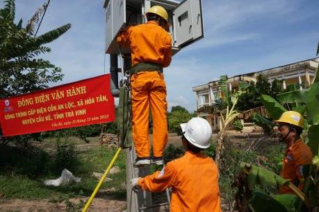 “Ốc đảo” cuối cùng tỉnh Trà Vinh hòa điện lưới quốc gia