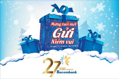 Sacombank tặng lãi suất cho khách hàng gửi tiết kiệm