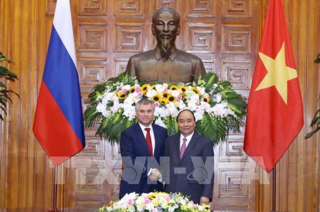 Thủ tướng Chính phủ Nguyễn Xuân Phúc tiếp Chủ tịch Duma quốc gia Nga