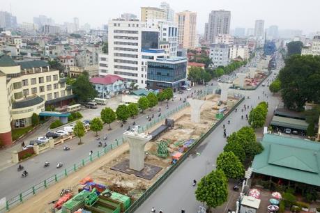 Hà Nội phân luồng giao thông thi công đường vành đai 2 trên cao