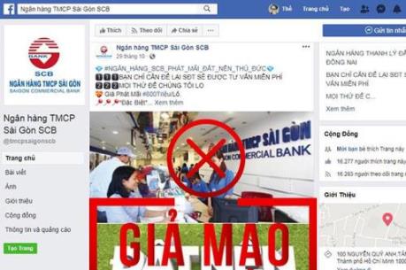 Cảnh báo giả mạo fanpage ngân hàng, cung cấp thông tin sai lệch