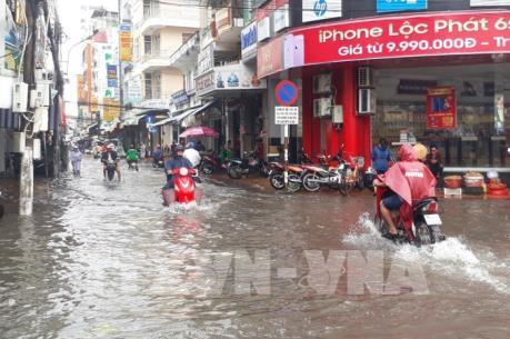 Nhiều nơi Bạc Liêu ngập nặng do ảnh hưởng của bão số 1 