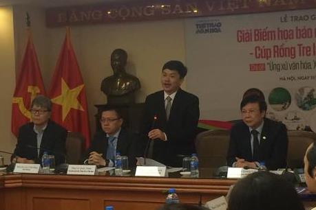 9 tác phẩm xuất sắc đoạt Giải Biếm họa Báo chí Việt Nam lần V–2018