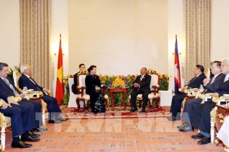 Chủ tịch Quốc hội Nguyễn Thị Kim Ngân hội kiến Chủ tịch Quốc hội Vương quốc Campuchia