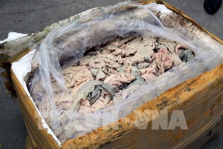 Bắt hơn 2 tấn nội tạng lợn ôi thối đang trên đường tiêu thụ